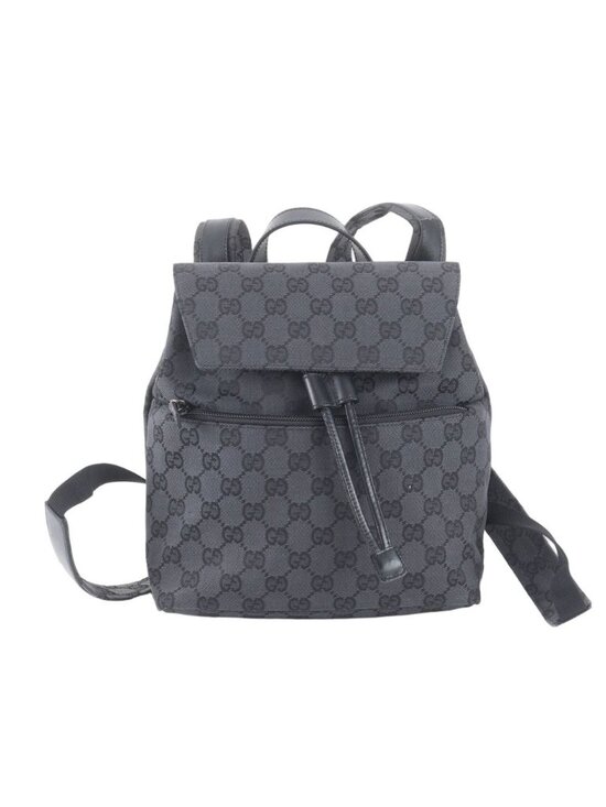 Gucci GG Canvas Leather Backpack Black main image 8